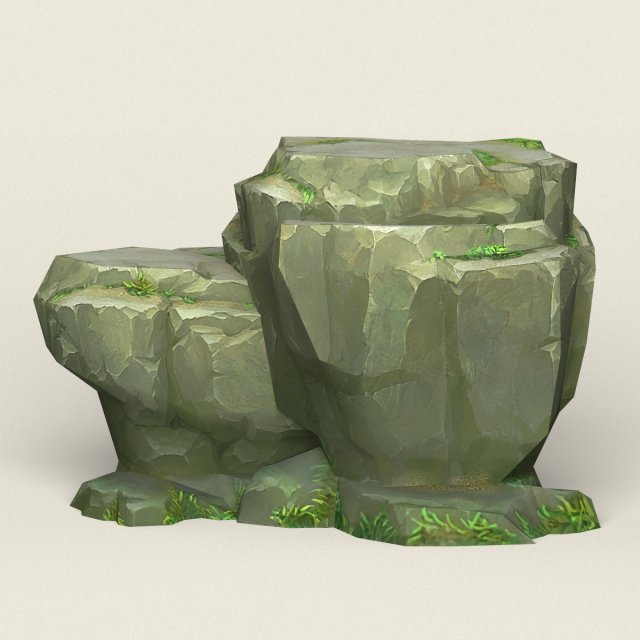 game ready rock mountain 06 3D Model .c4d .max .obj .3ds .fbx .stl .blend 