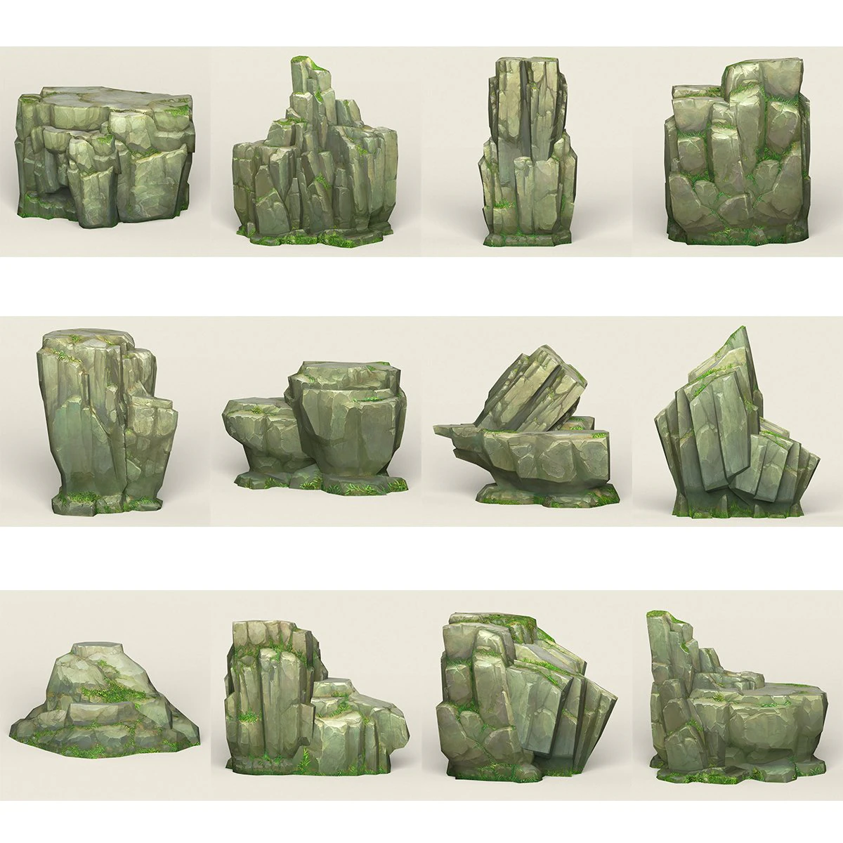 game ready rock mountain collection 3D Model .c4d .max .obj .3ds .fbx .stl .blend 
