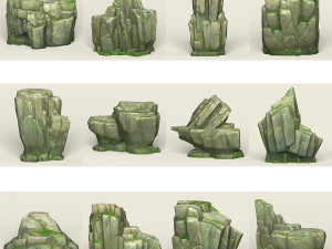 game ready rock mountain collection 3D मॉडल