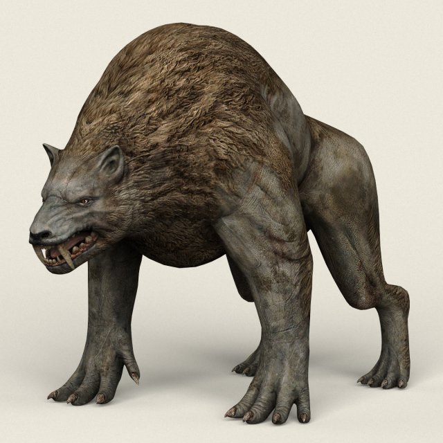 monster wolf 3D Model .c4d .max .obj .3ds .fbx .stl .blend