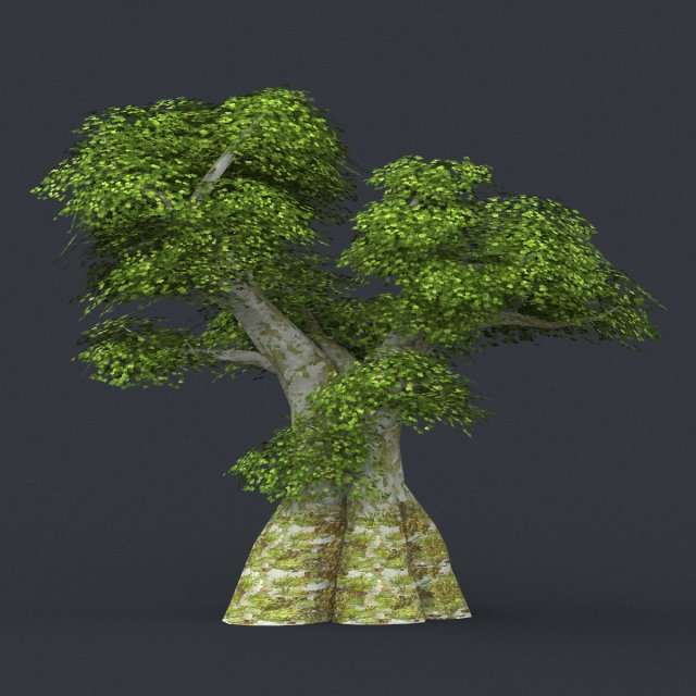 low poly tree 02 Model 3D .c4d .max .obj .3ds .fbx .stl .blend 