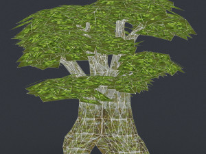 low poly 10 tree collection Modèle 3D