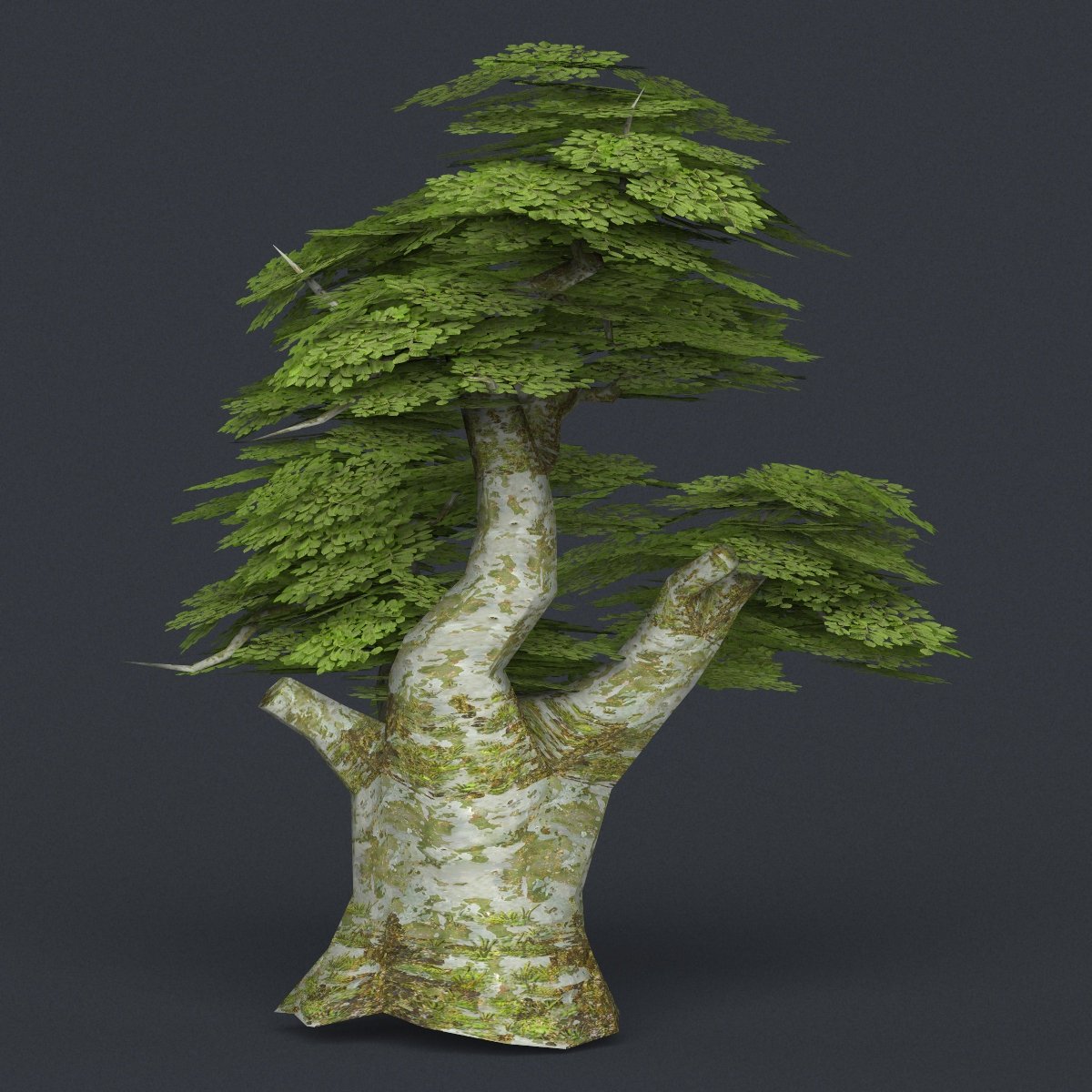 Дерево 19. Дерево Low Poly. Low Poly Tree.