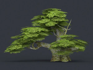 low poly 10 tree collection 02 3D Model