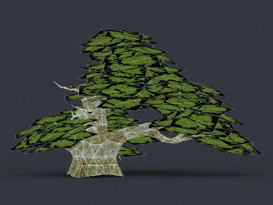 low poly 10 tree collection 02 3D Model