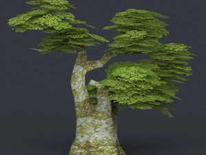 low poly 10 tree collection 02 3D Model