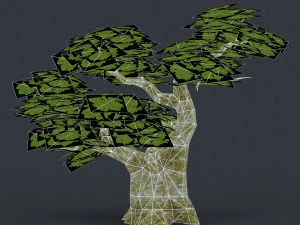 low poly 10 tree collection 02 3D Model