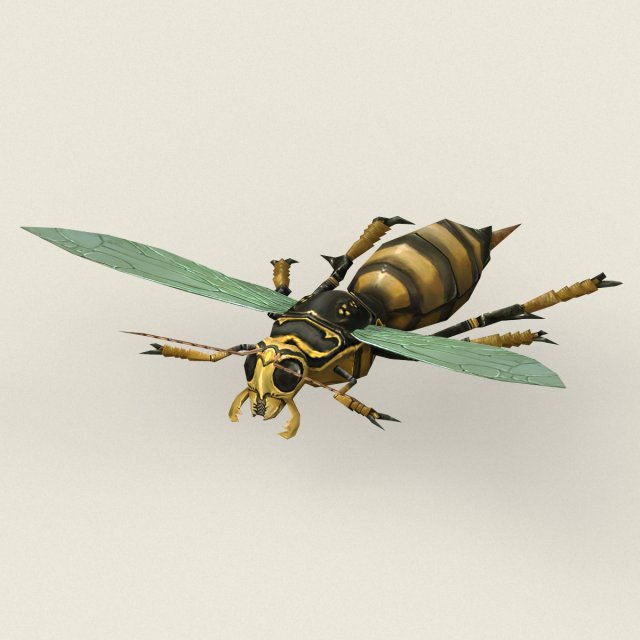 fantasy bee 3Dモデル .c4d .max .obj .3ds .fbx .stl .blend 