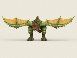 game ready fantasy dragon Modèle 3D