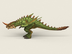 game ready fantasy dragon Modèle 3D