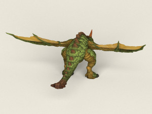 game ready fantasy dragon Modèle 3D