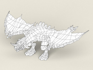 game ready fantasy dragon Modèle 3D