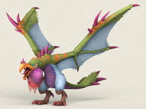 oyuna hazır fantezi akbaba 3D Model