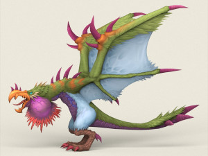 game ready fantasy vulture Modelo 3D