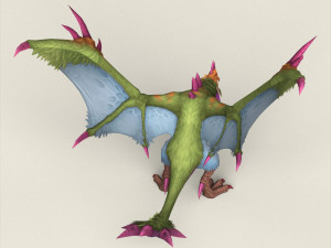 game ready fantasy vulture Modelo 3D