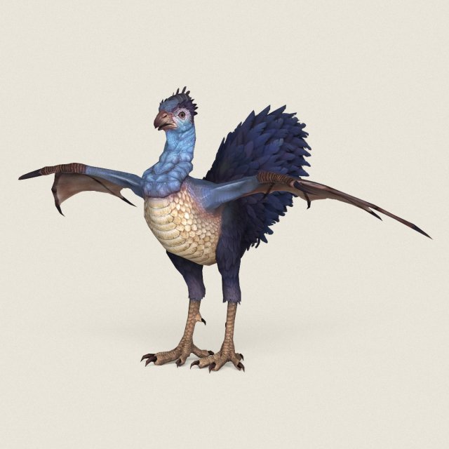 game ready fantasy hen 3D Model .c4d .max .obj .3ds .fbx .stl .blend 