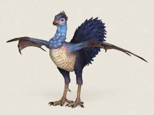 gallina fantasy pronta per il gioco Modello 3D