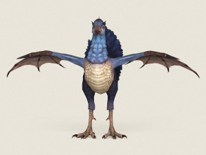 game ready fantasy hen 3D Model
