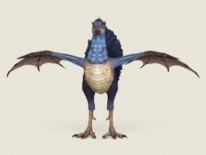 game ready fantasy hen 3D Model
