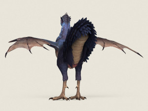game ready fantasy hen 3D Model