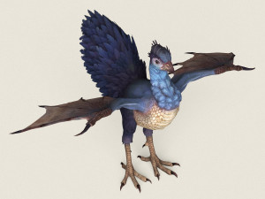 game ready fantasy hen 3D Model