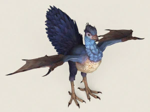 game ready fantasy hen 3D Model
