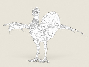 game ready fantasy hen 3D Model