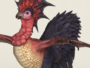 game ready fantasy rooster 3D Model
