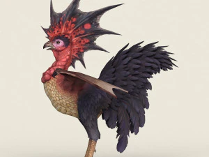 game ready fantasy rooster 3D Model