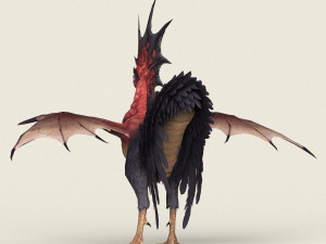 game ready fantasy rooster Modelo 3D
