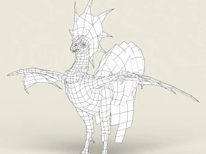 game ready fantasy rooster 3D Model