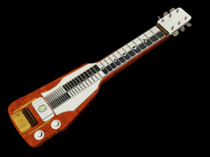 guitarra el&eacute;trica slide havaiana sovi&eacute;tica Modelo 3D