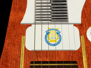 soviet hawaiian slide electric guitar 3D Model