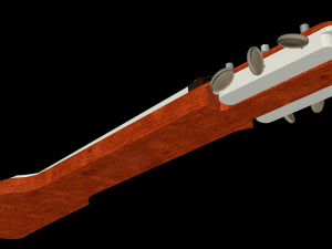 soviet hawaiian slide electric guitar 3D Model