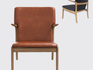 fotel wypoczynkowy - ole wanscher Model 3D