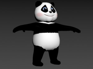 panda - cartoon low-poly 3D Model
