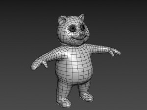 panda - cartoon low-poly 3Dモデル