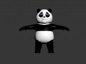panda - cartoon low-poly 3D Model