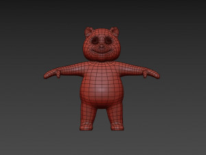 panda - cartoon low-poly 3Dモデル