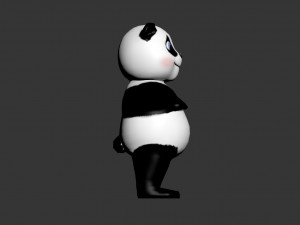 panda - cartoon low-poly 3Dモデル