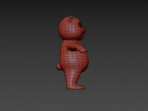 panda - cartoon low-poly 3Dモデル