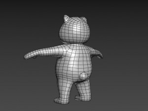 panda - cartoon low-poly 3Dモデル