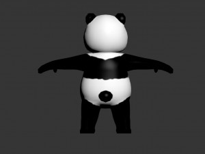 panda - cartoon low-poly 3Dモデル