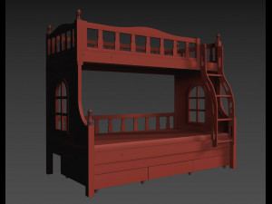 kid bed Model 3D