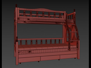 kid bed Model 3D