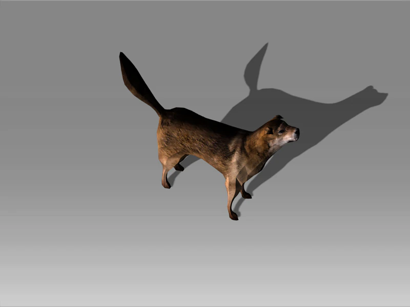 stray dog 2 3D Model .c4d .max .obj .3ds .fbx .stl .blend 
