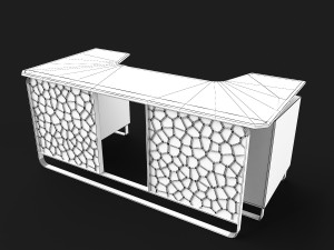 table - voronoi glass light Modello 3D