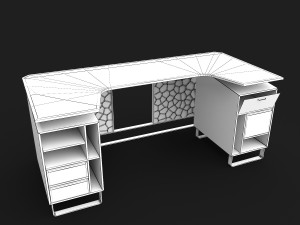 table - voronoi glass light Modello 3D