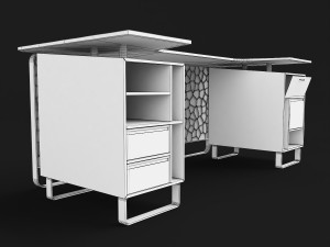 table - voronoi glass light Modello 3D