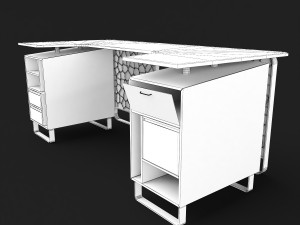 table - voronoi glass light Modello 3D